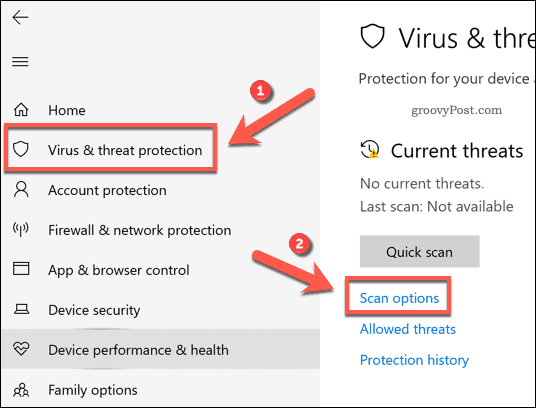 Настройка проверки безопасности Windows