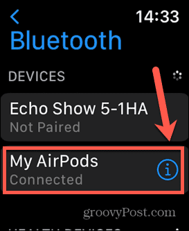 Apple Watch подключены к AirPods