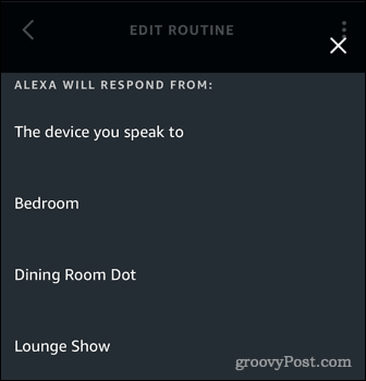 Alexa выбор устройства