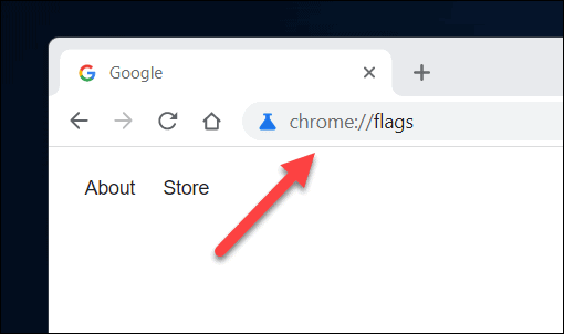 Доступ к меню Chrome Flags