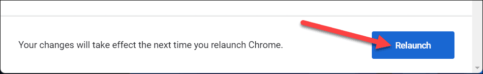Кнопка перезапуска Chrome