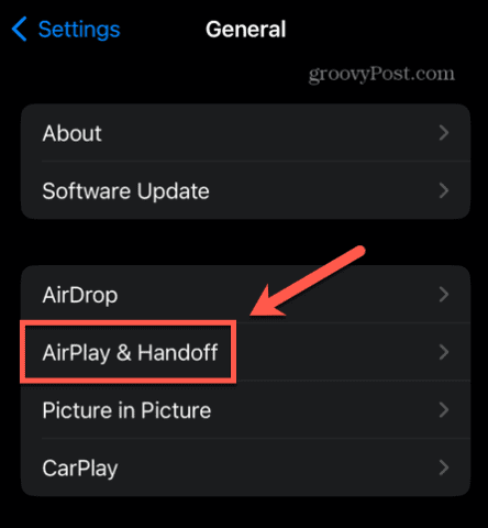 настройки iphone airplay и handoff