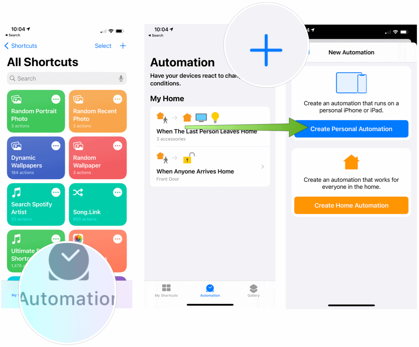 Автоматически меняйте обои на iPhone Создайте автоматизацию