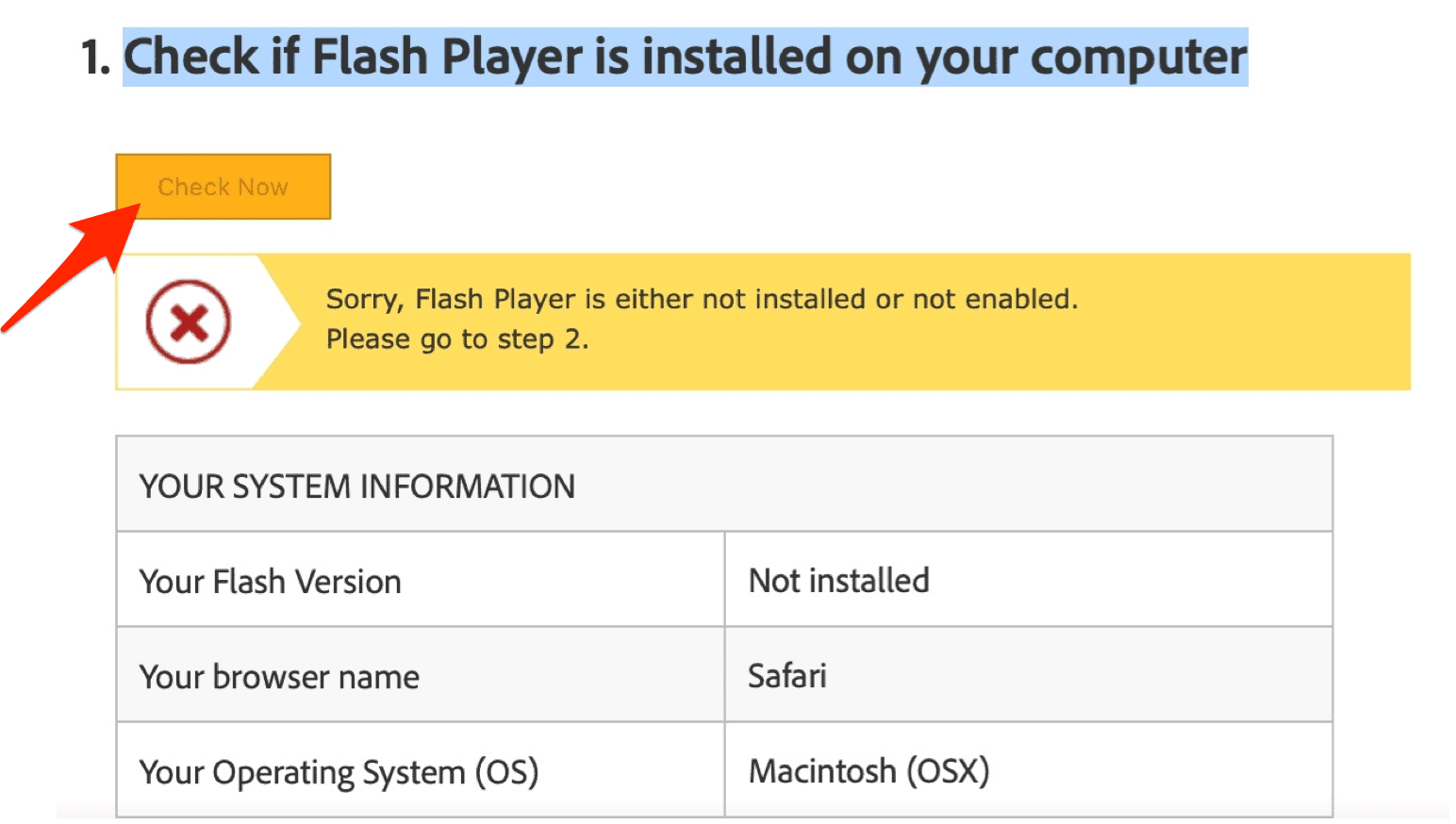 Подтвердите удаление Adobe Flash