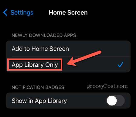 только библиотека приложений iphone
