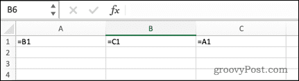 Косвенная циклическая ссылка в Excel