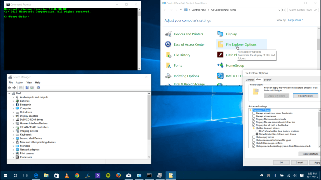 Традиционные утилиты Windows 10