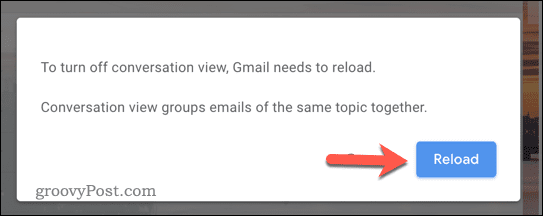 Перезагрузить почтовый ящик Gmail