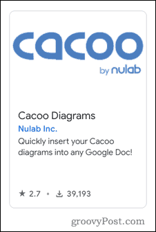 Надстройка Cacoo в Google Docs