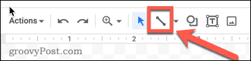 Инструмент «Линия» в Google Docs