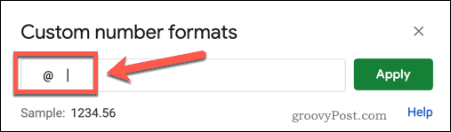 Выбор числового формата в Google Sheets