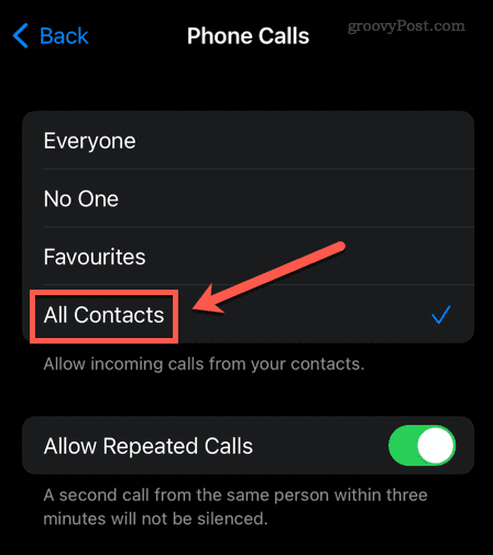 разрешить все контакты iphone