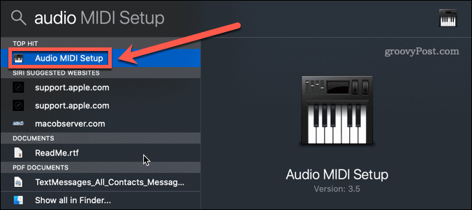 аудио миди настройка mac