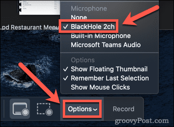 выбрать параметры звука на Mac