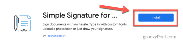 Google docs установить простую подпись надстройку