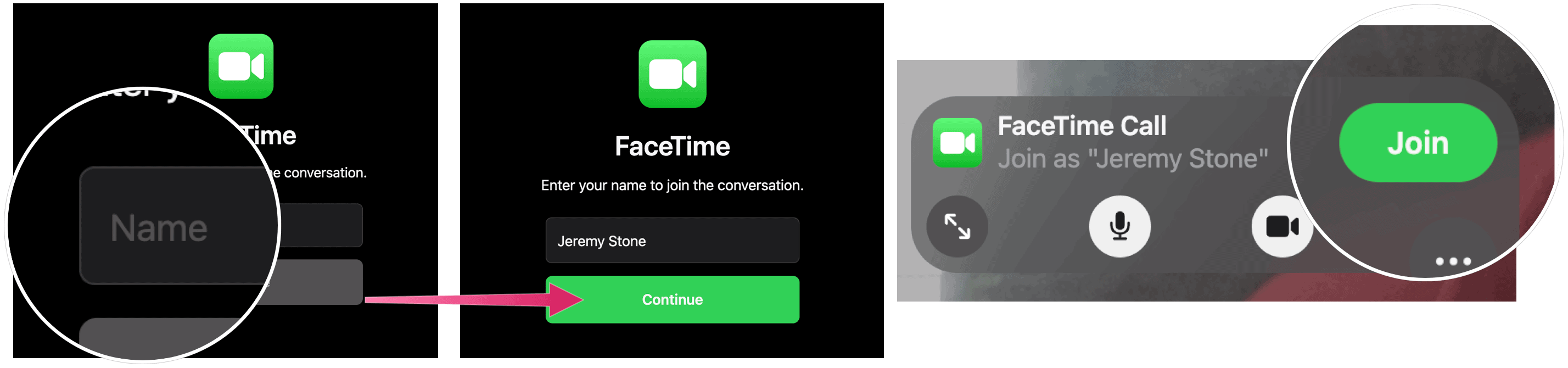 Присоединяйтесь к группе FaceTime