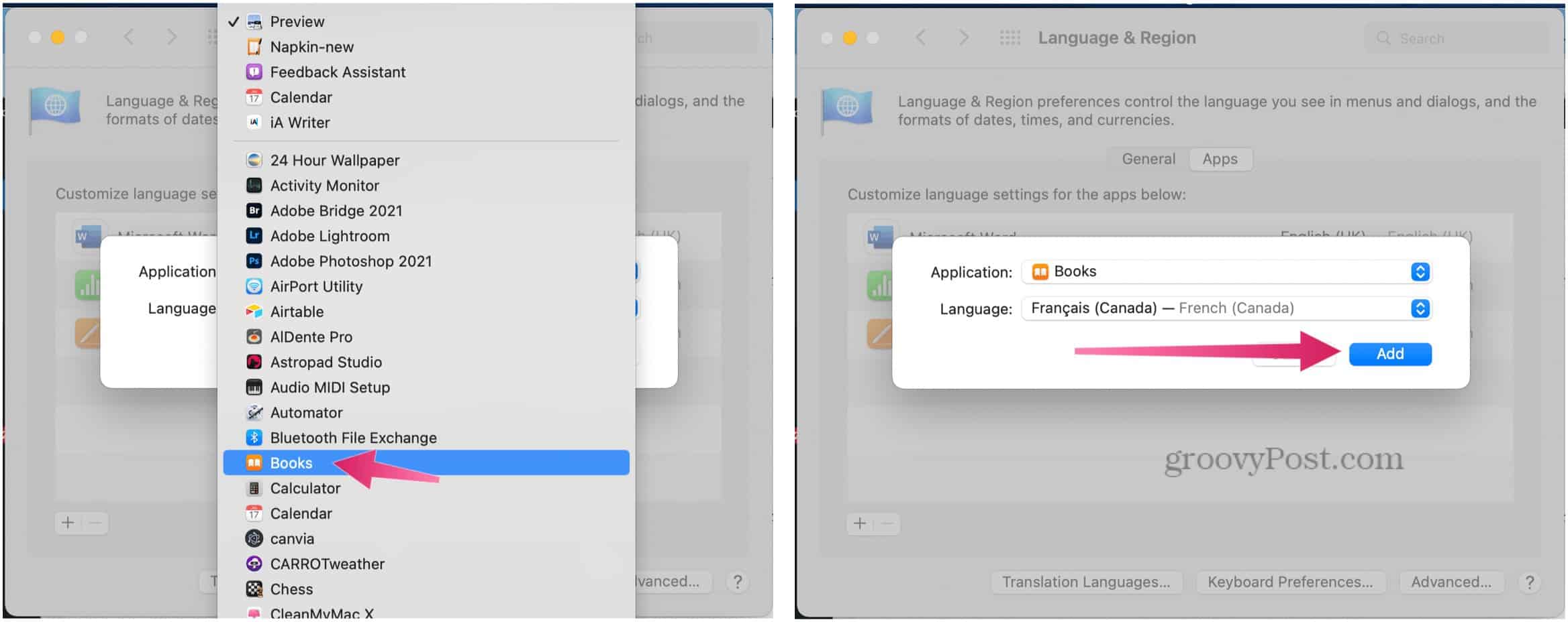 Mac выбрать язык
