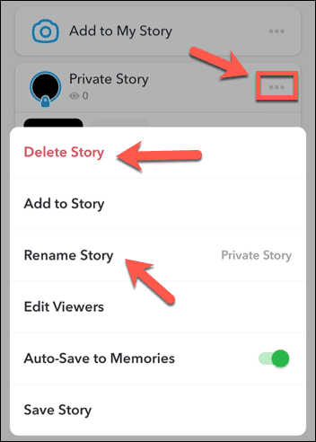 Редактировать частную историю Snapchat