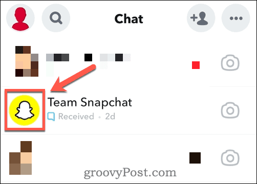 Значок профиля друга в Snapchat