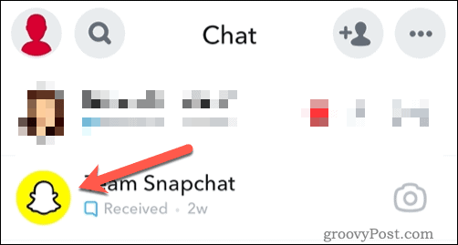 Откройте значок друга в Snapchat