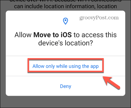 перейти в приложение ios разрешить определение местоположения устройства