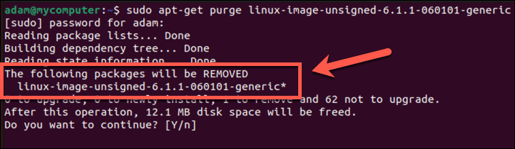 Ubuntu удалил ядро