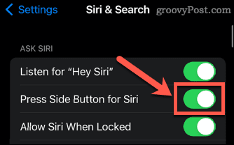 iPhone нажмите боковую кнопку для Siri