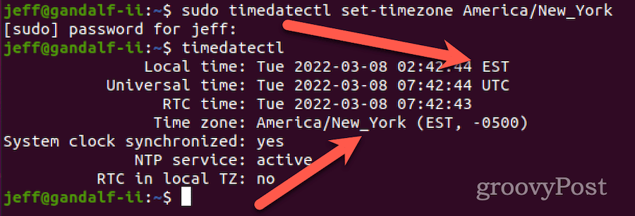 как установить часовой пояс в Linux с помощью timedatectl