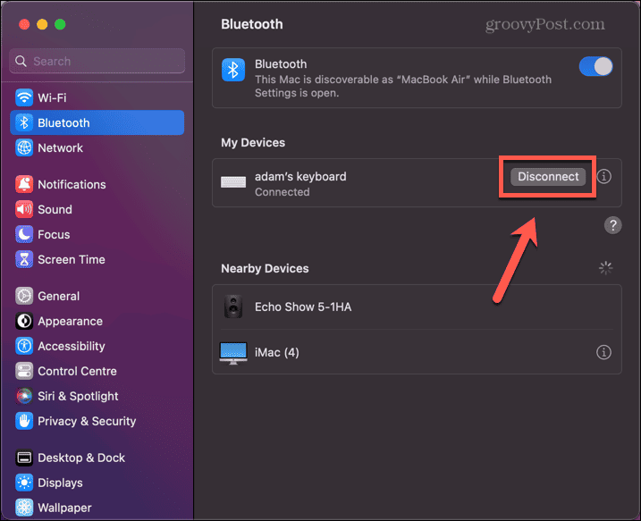 mac отключить bluetooth-клавиатуру