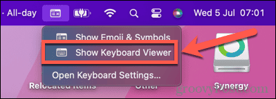 mac показать клавиатуру
