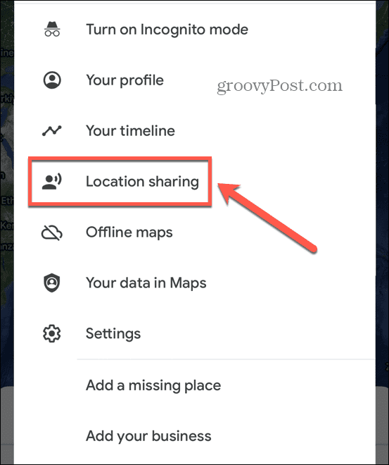 Google Maps совместное использование местоположения