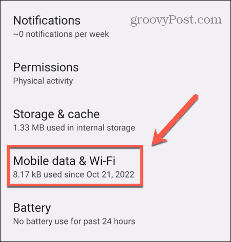 мобильные данные Android