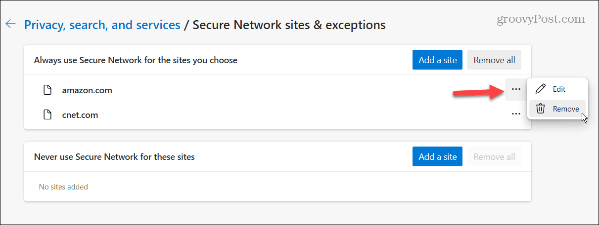 Используйте Microsoft Edge VPN