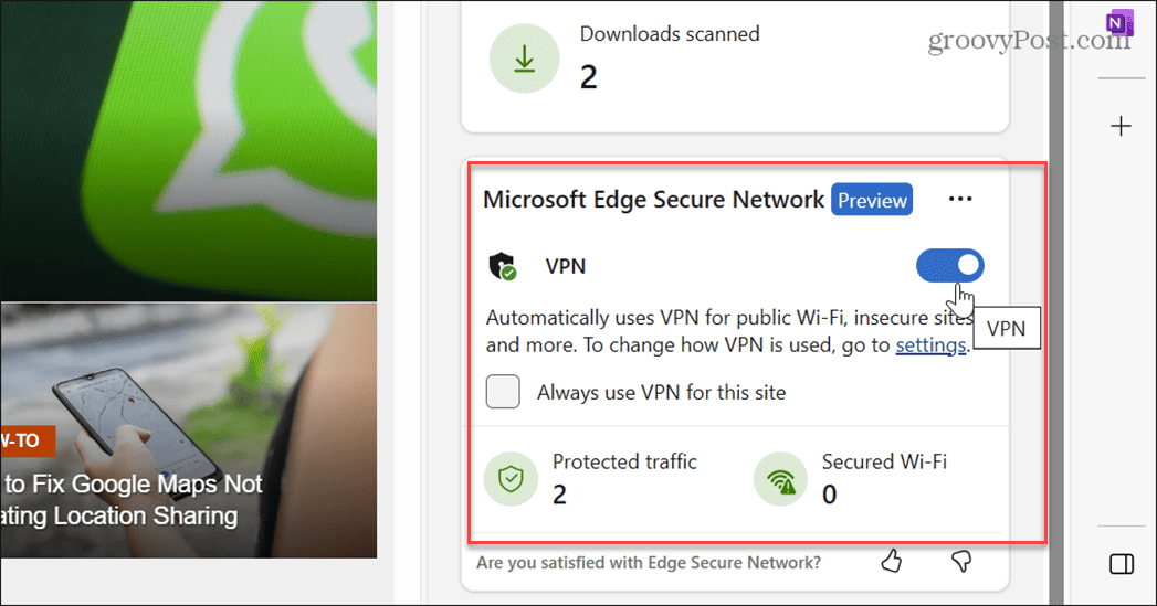 Используйте Microsoft Edge VPN